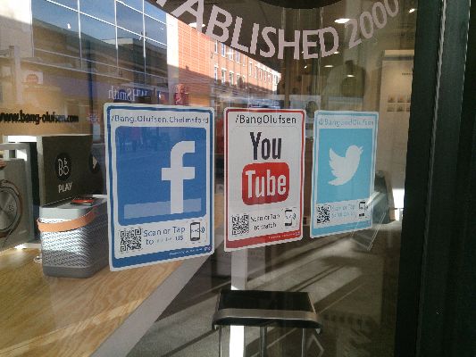 social media window stickers logotag