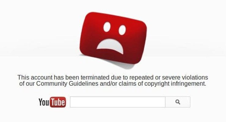 YouTube suspended Accounts