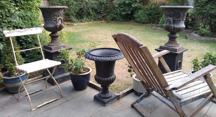 garden patio chair pot